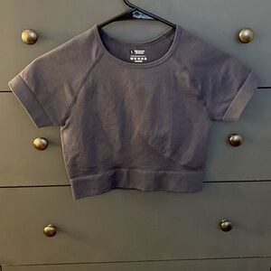NWOT Shein XS Athletic Crop Top Ashy Purple